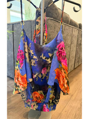 XOXO Floral Drape Camisole Tank Top - Size Large